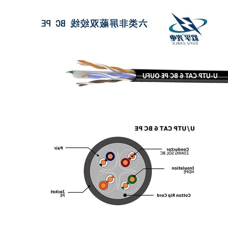 遂宁市U/UTP6类4对非屏蔽室外电缆(23AWG)