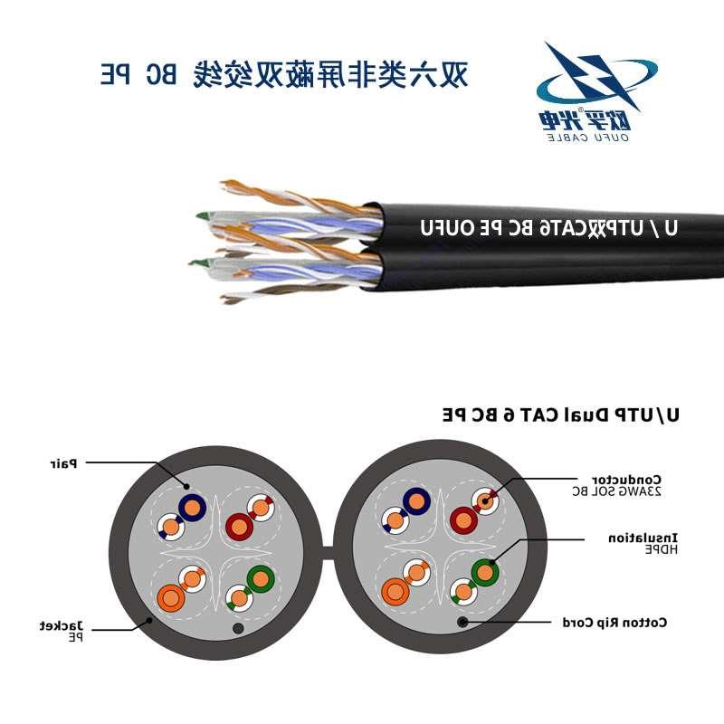 遂宁市U/UTP6类双4对非屏蔽室外电缆(23AWG)