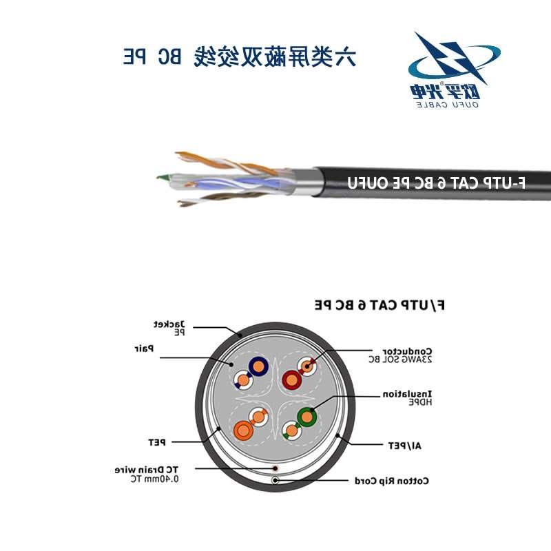 台州市F/UTP6类4对屏蔽室外电缆(23AWG)